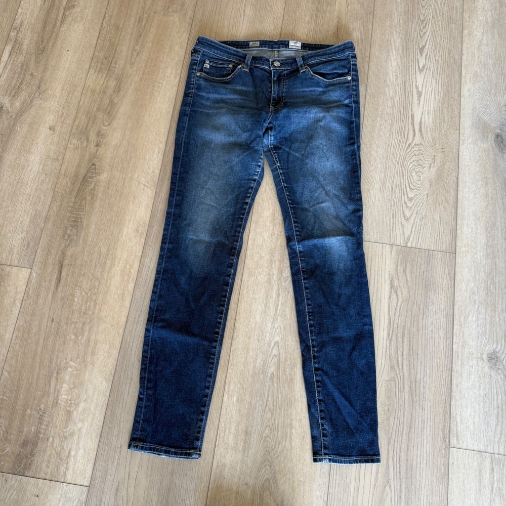 AG Adriano Goldschmied Stilt Cigarette Leg Jeans Dark Wash 29R Made in USA EUC